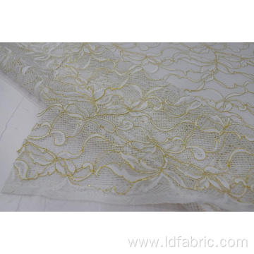 Nylon Metallic Flower Lace Fabric